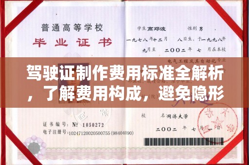 托里驾驶证制作费用标准全解析，了解费用构成，避免隐形消费